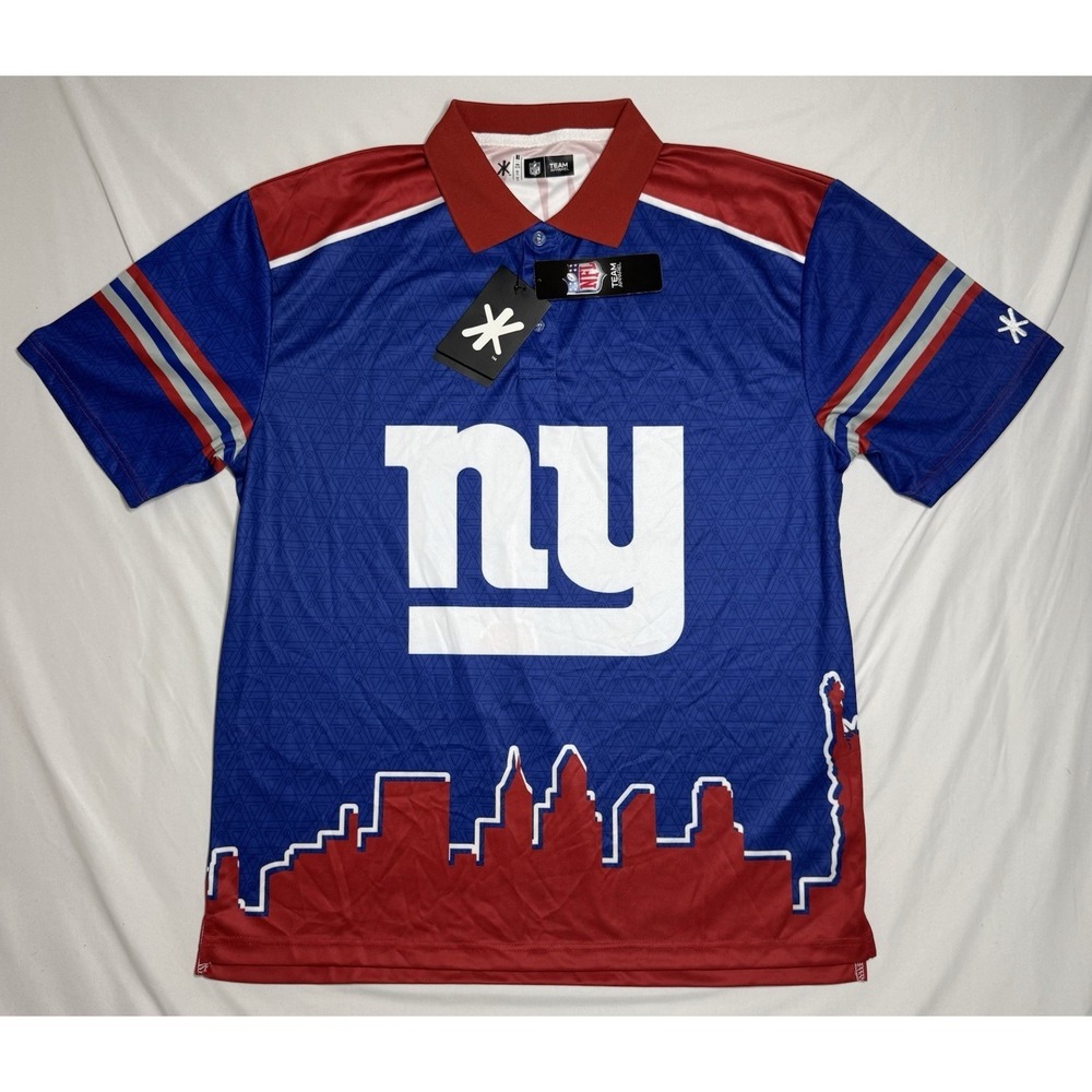 NWT Forever Collectibles NFL New York Giants Thematic Polo Shirt Size XL